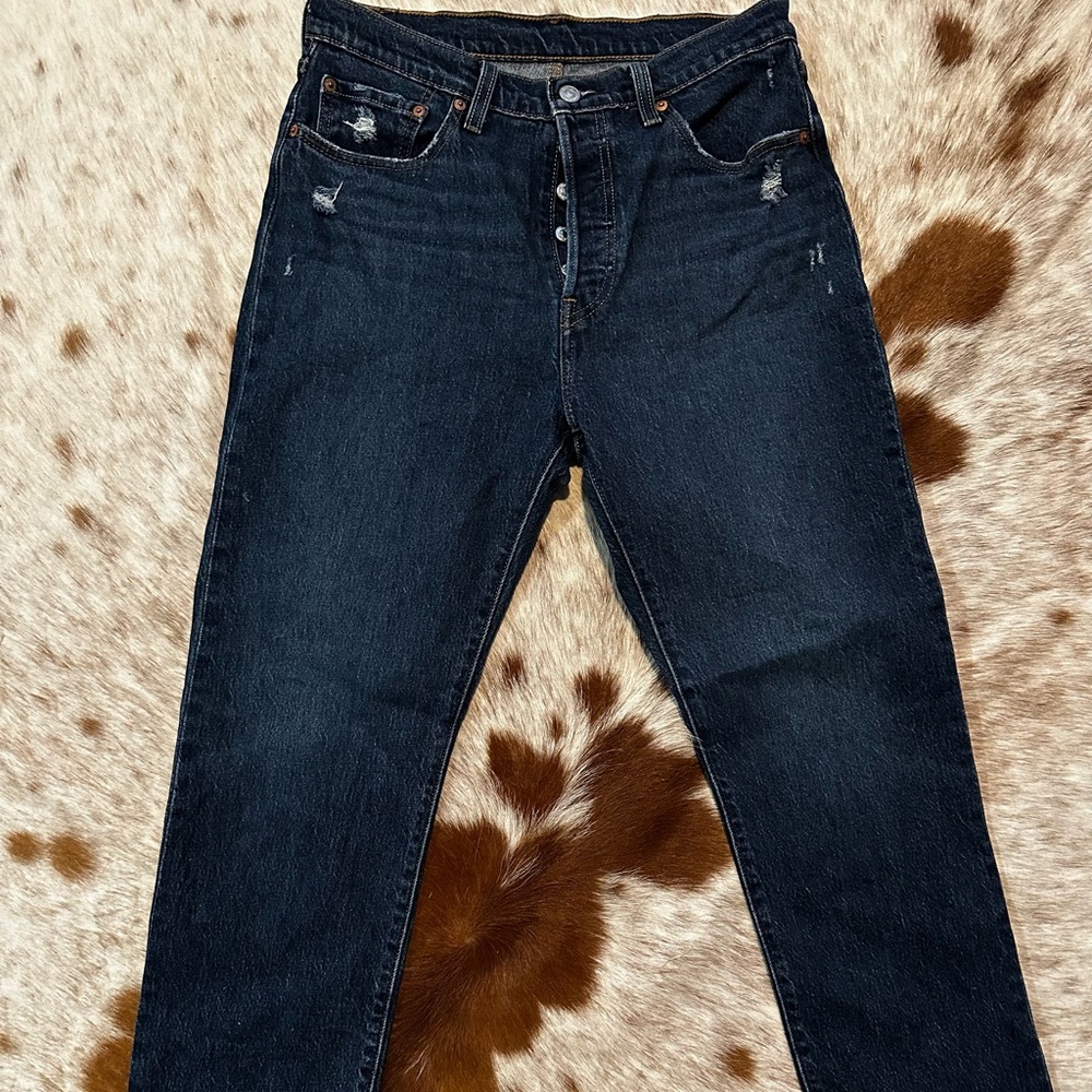 Levi's Women's Dark Blue Ankle Jeans